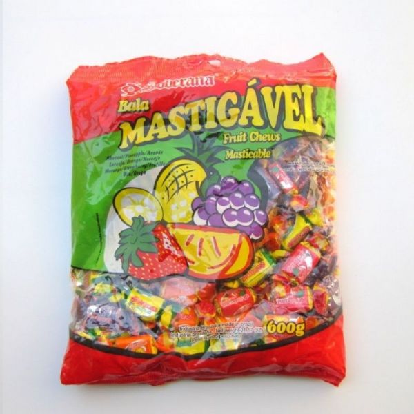 BALA MASTIGAVEL FRUTAS SORTIDAS 600G SOBERANA