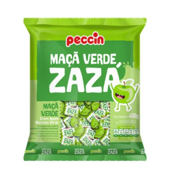 BALA ZAZA MAÇÃ VERDE 600G PECCIN